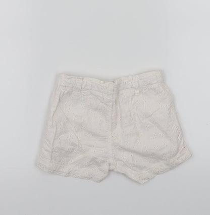 H&M Girls White Floral  Cropped Trousers Size 24 Months