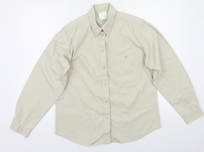 scoul days Womens Beige   Basic Button-Up Size M