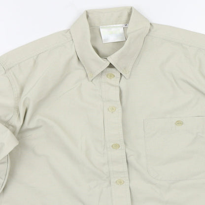 scoul days Womens Beige   Basic Button-Up Size M