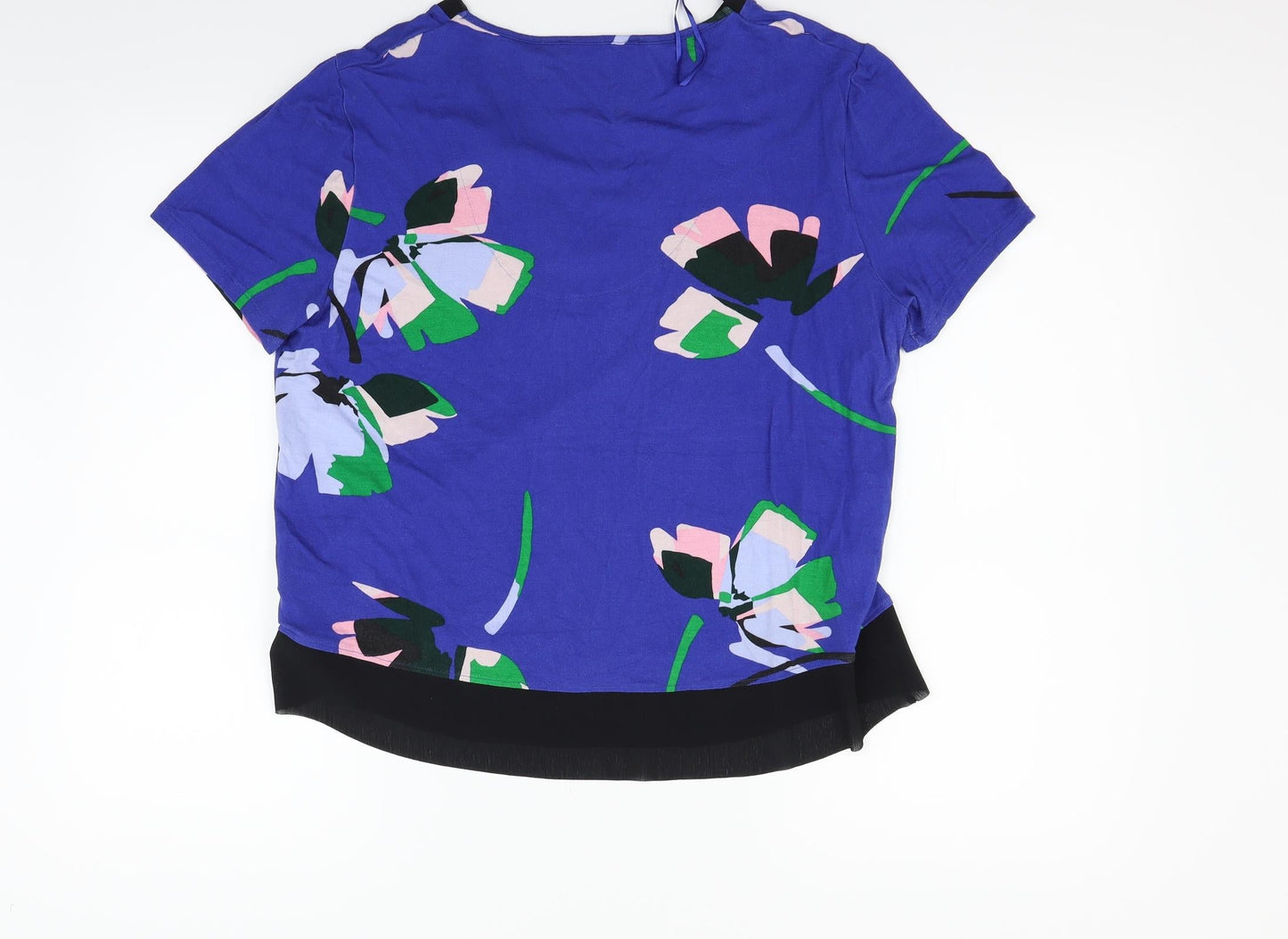 Womens UK Size 12 Marks and Spencer Blue Basic T-Shirt