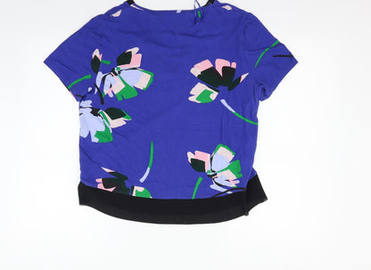 Womens UK Size 12 Marks and Spencer Blue Basic T-Shirt