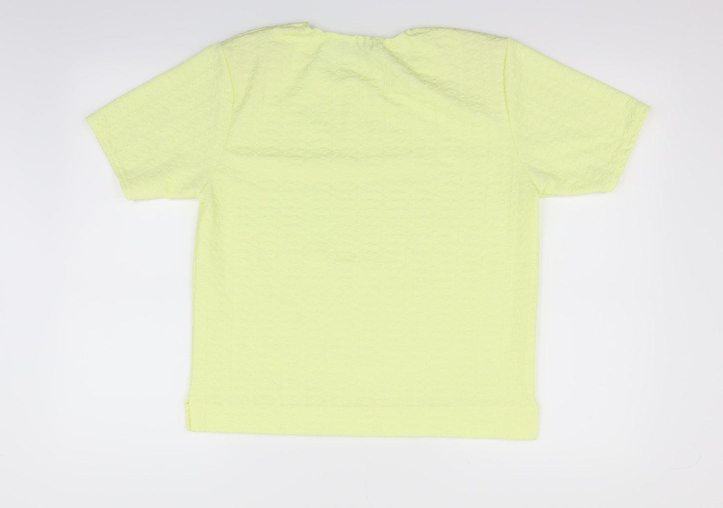Womens UK Size 14 Pure & Natural Yellow Basic T-Shirt