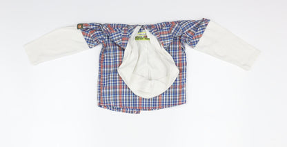 Rocha John Rocha Girls Blue Check  Jacket  Size 4-5 Years