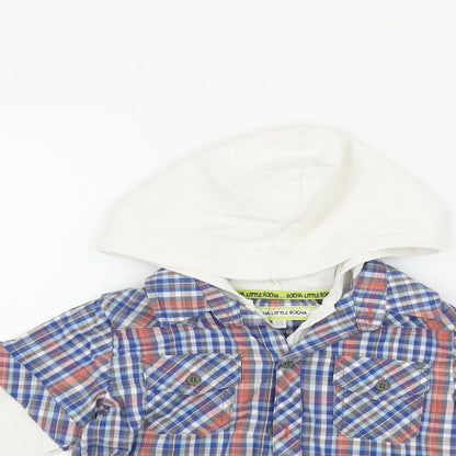 Rocha John Rocha Girls Blue Check  Jacket  Size 4-5 Years