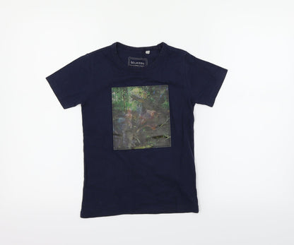 Blue Zoo Boys Blue   Basic T-Shirt Size 5-6 Years  - DINOSAUR