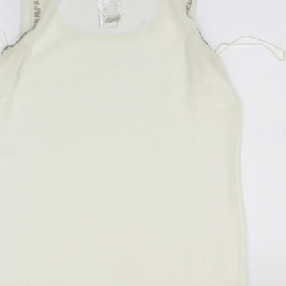 Womens UK Size 14 Preworn White Basic Tank