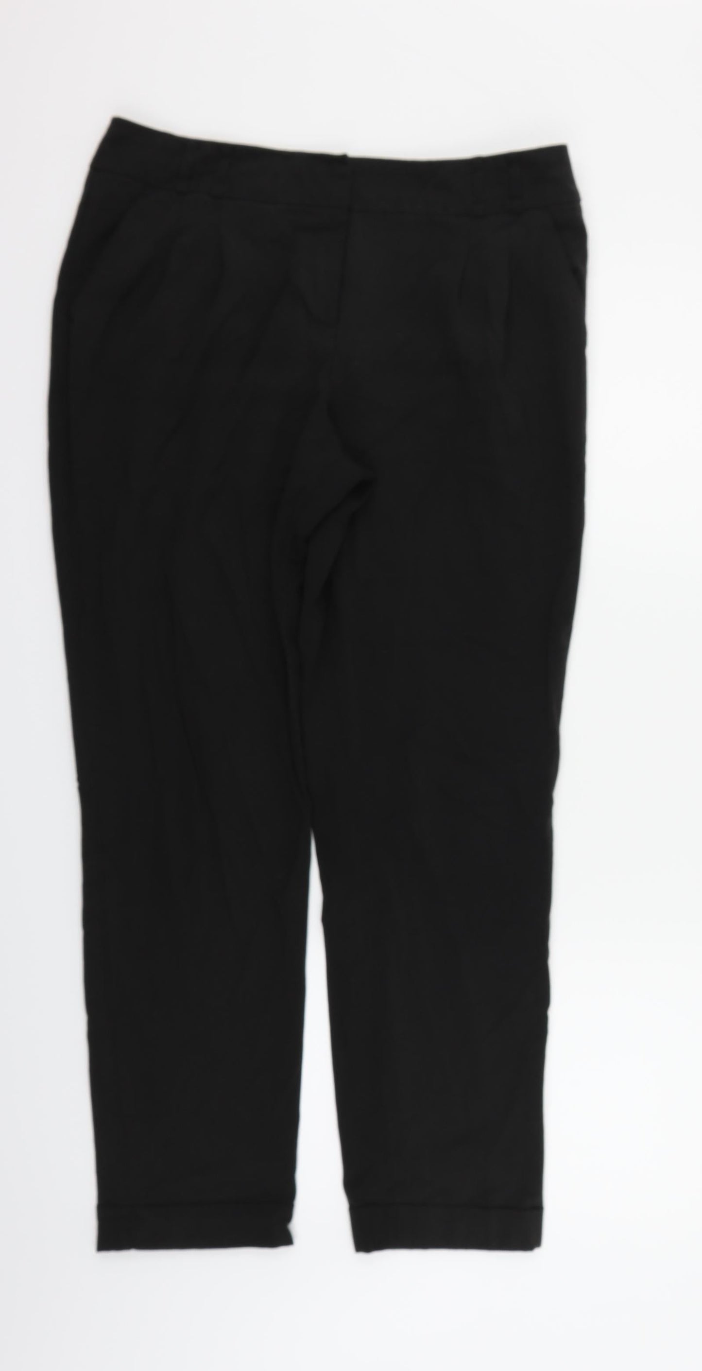 M&Co Womens Black   Trousers  Size 12 L31 in