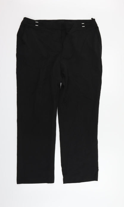 Womens UK Size 14 BHS Relaxed Fit  Black Trousers