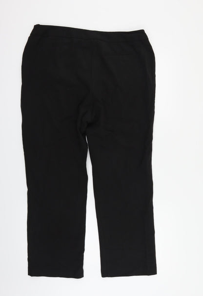 Womens UK Size 14 BHS Relaxed Fit  Black Trousers