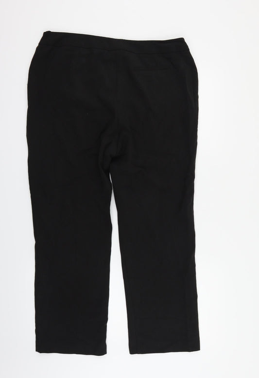 Womens UK Size 14 BHS Relaxed Fit  Black Trousers