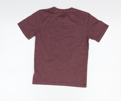 Debehams Girls Purple   Basic T-Shirt Size 6-7 Years  - DOG IN CAR