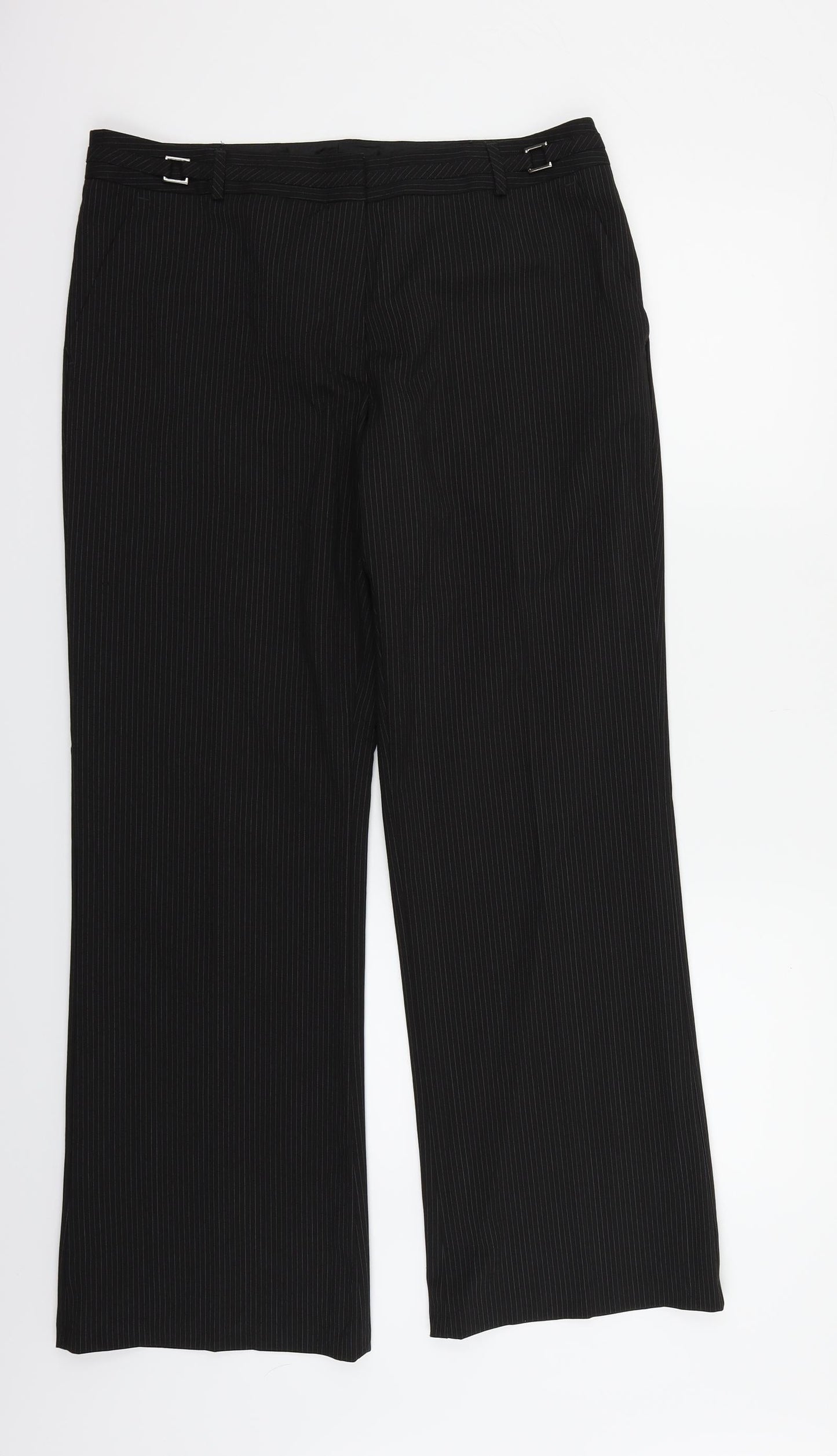Womens UK Size 14 Marks and Spencer Regular Fit  Black Trousers