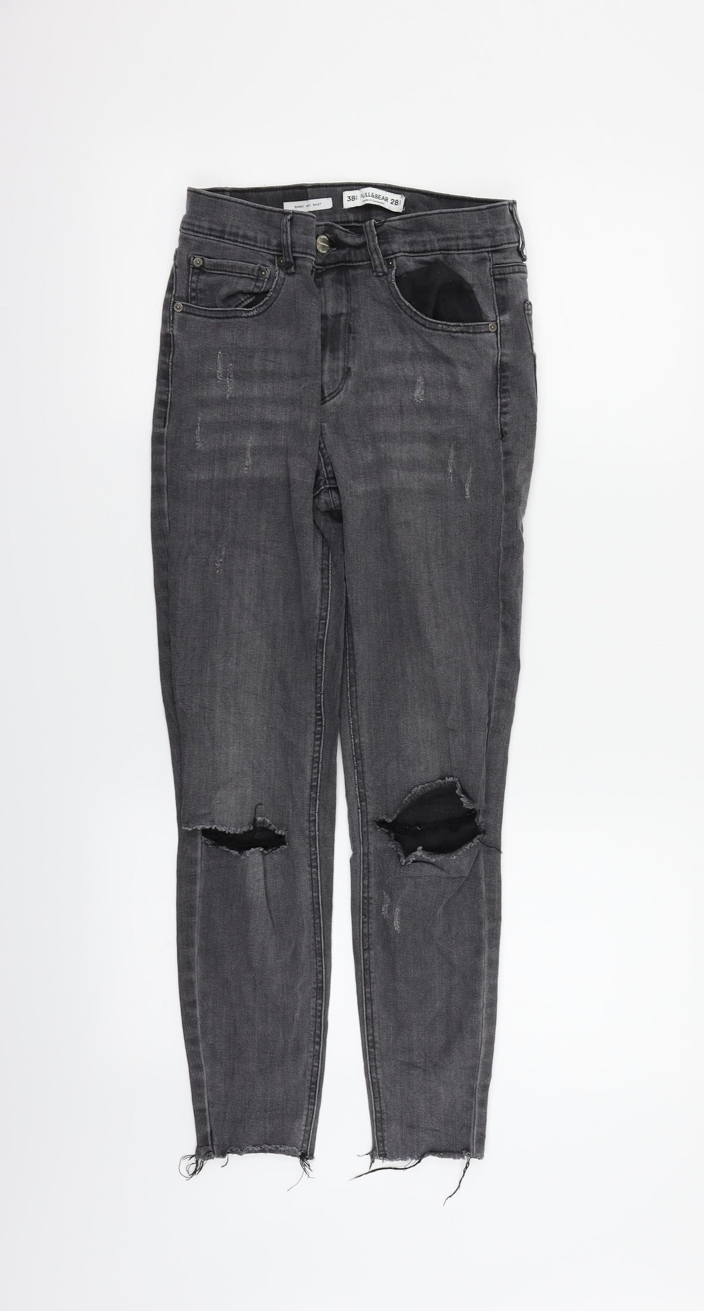 Pull&Bear Womens Grey   Straight Jeans Size 26 in L27 in