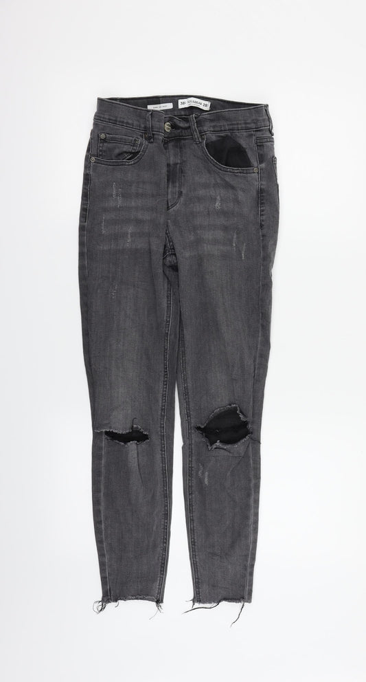 Pull&Bear Womens Grey   Straight Jeans Size 26 in L27 in