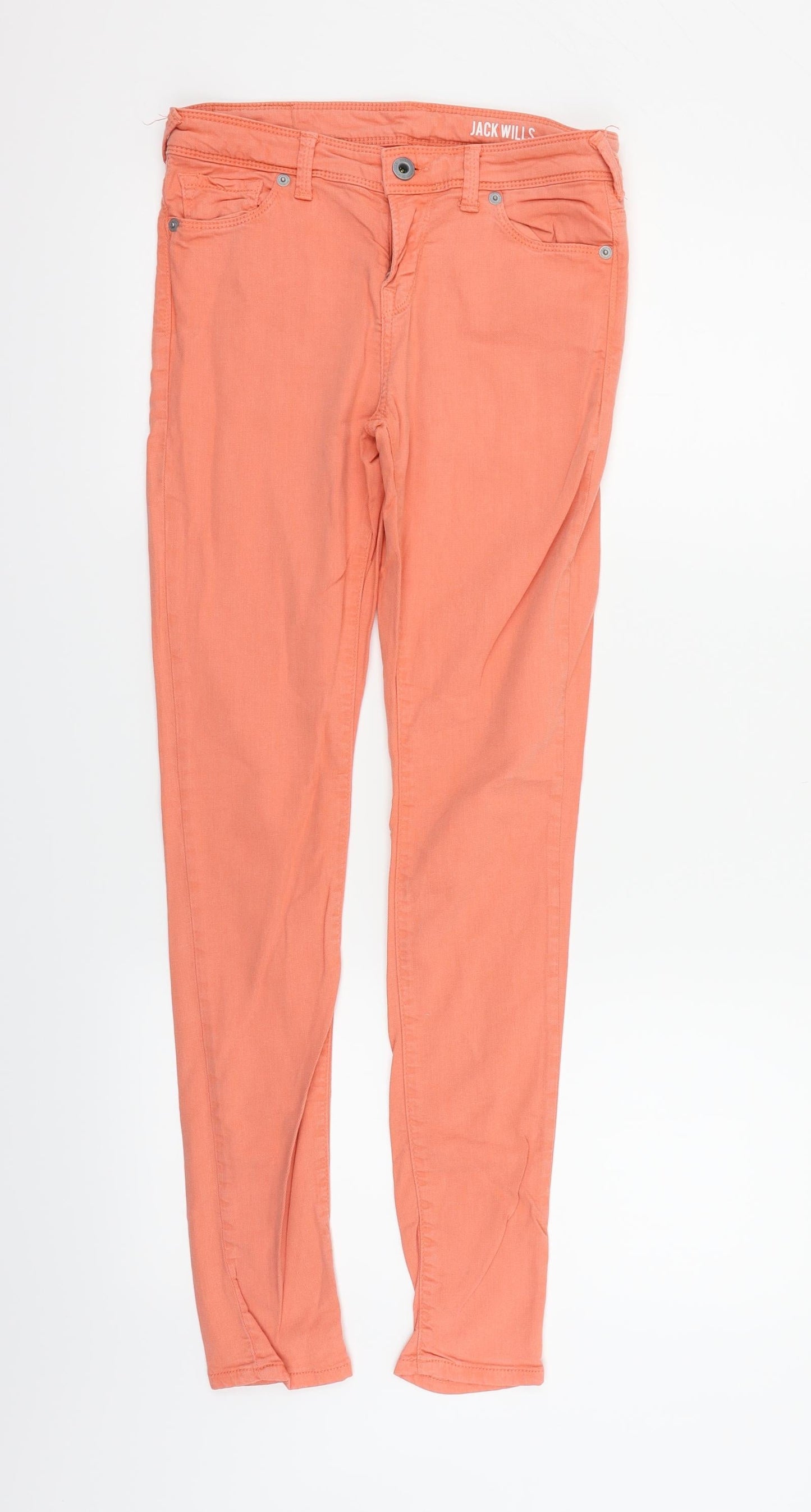 Womens UK Size 26 in Jack Wills Regular Fit Straight Orange Jeans
