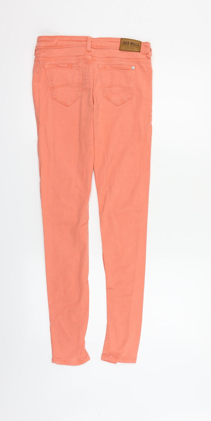 Womens UK Size 26 in Jack Wills Regular Fit Straight Orange Jeans