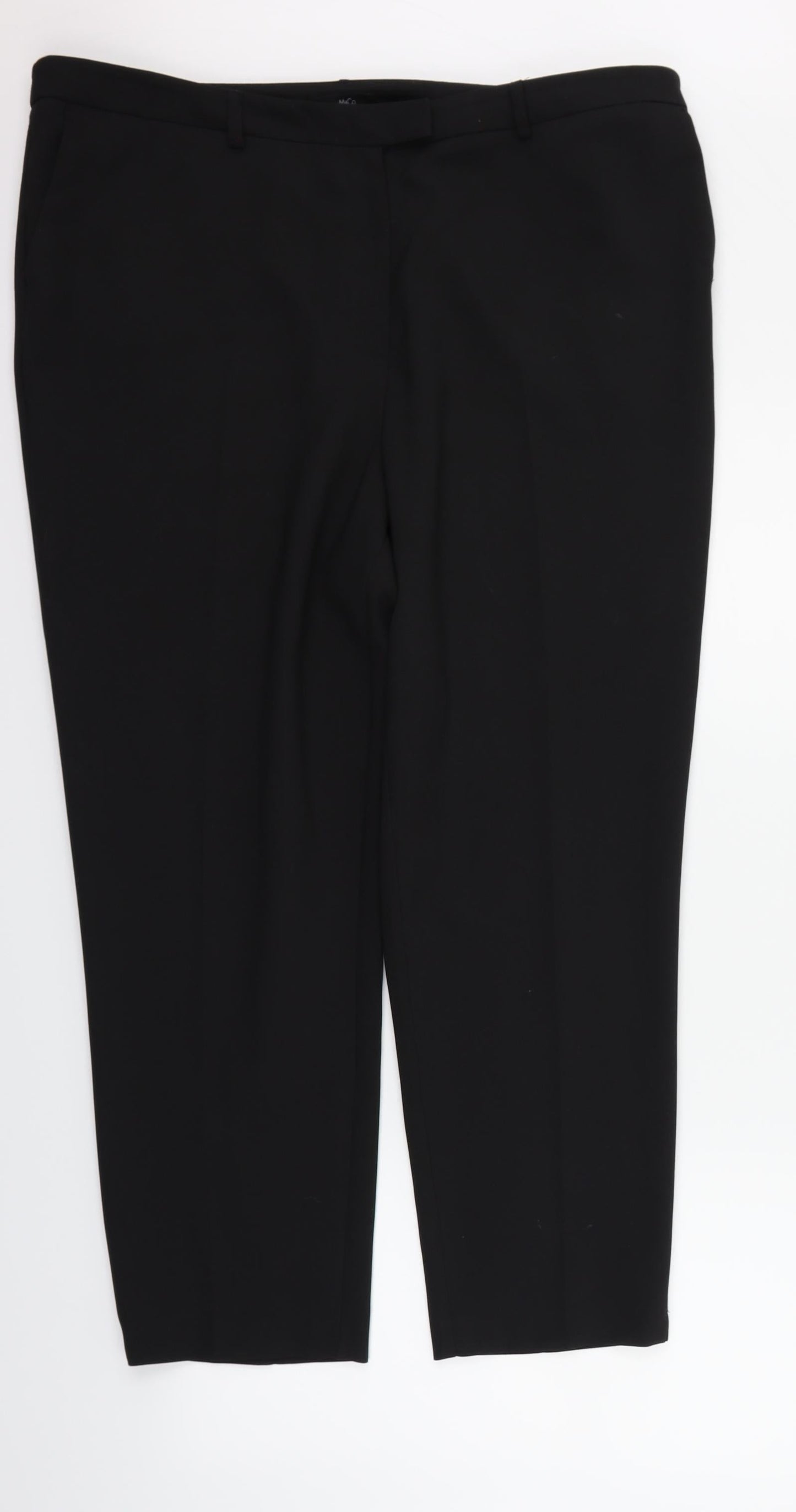 Womens UK Size 18 M&Co Regular Fit  Black Trousers
