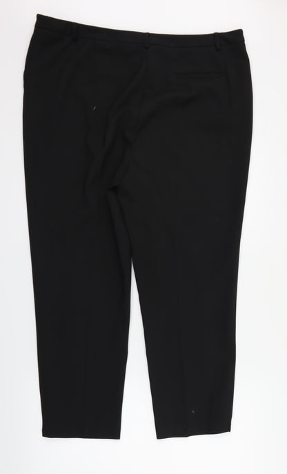 Womens UK Size 18 M&Co Regular Fit  Black Trousers