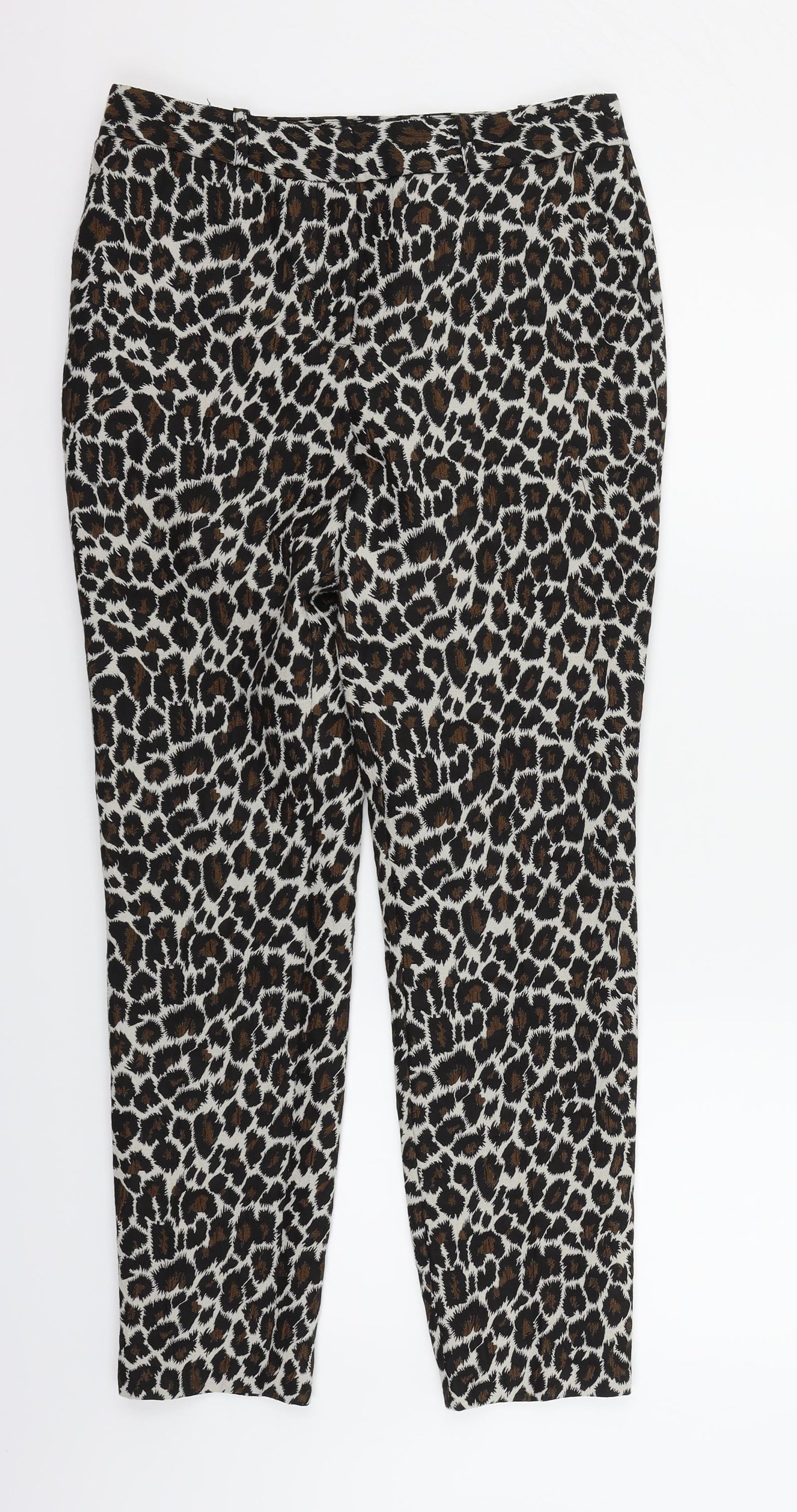 Womens UK Size 10 Topshop Regular Fit  White Trousers