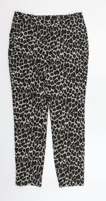 Womens UK Size 10 Topshop Regular Fit  White Trousers