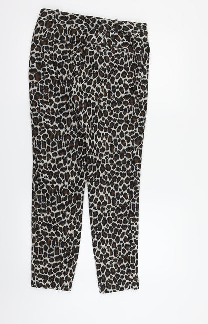 Womens UK Size 10 Topshop Regular Fit  White Trousers