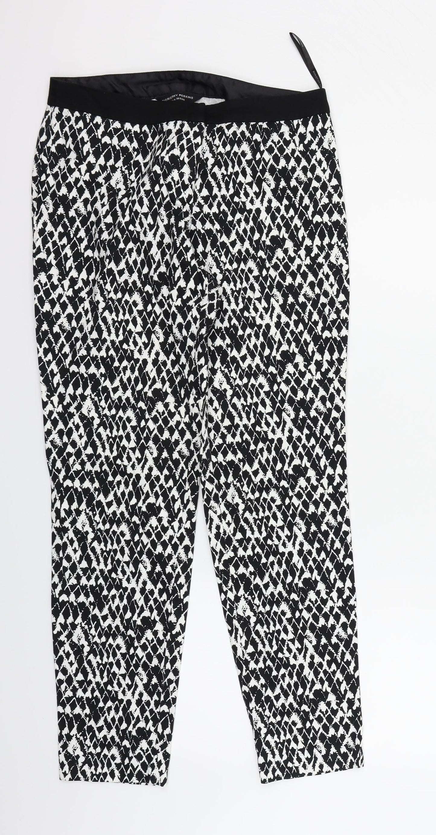 Womens UK Size 8 Dorothy Perkins Regular Fit  Black Trousers