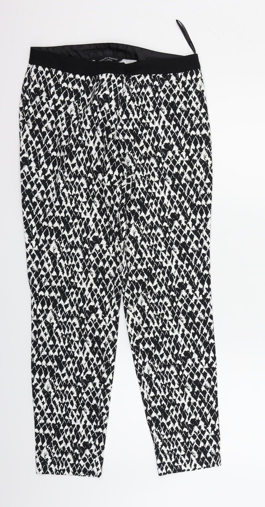 Womens UK Size 8 Dorothy Perkins Regular Fit  Black Trousers