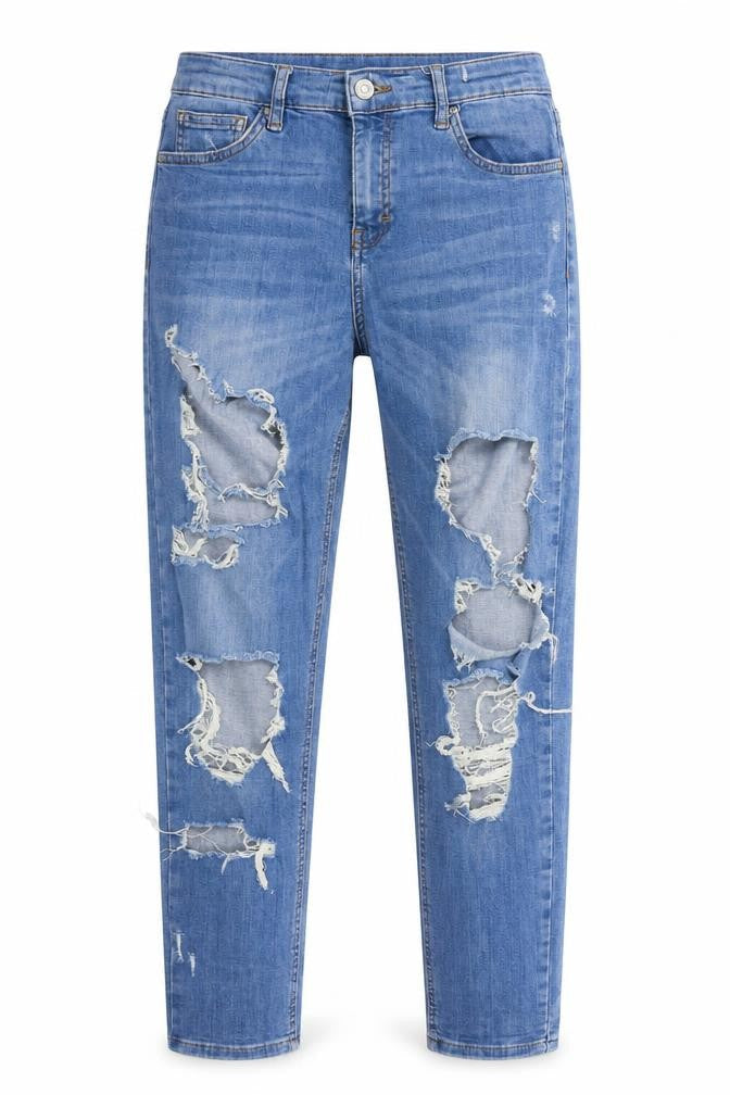 Womens UK Size M Topshop Regular Fit Straight Blue Jeans