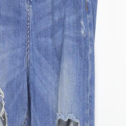 Topshop Womens Blue   Straight Jeans Size M L34 in