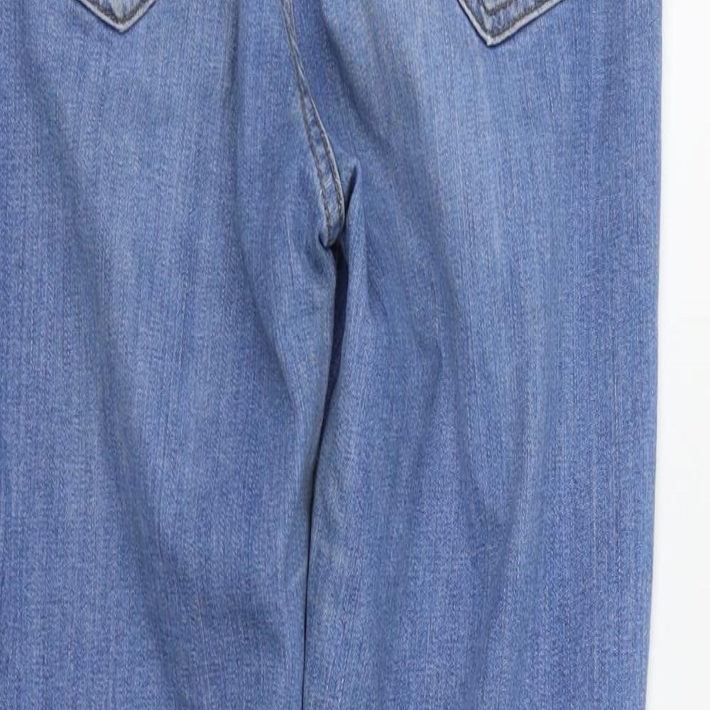 Topshop Womens Blue   Straight Jeans Size M L34 in