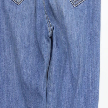 Topshop Womens Blue   Straight Jeans Size M L34 in