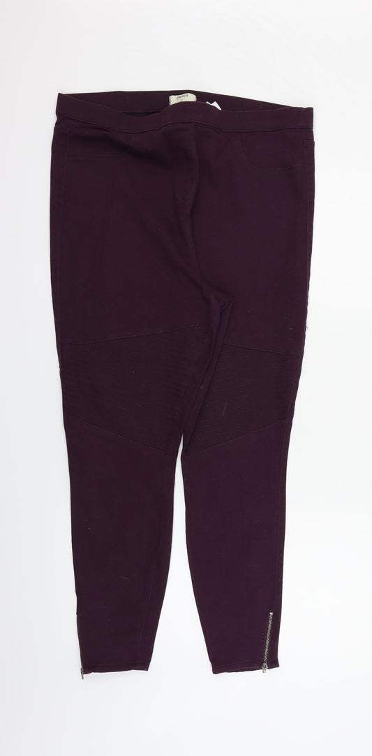 Womens UK Size 16 Papaya Regular Fit  Purple Trousers