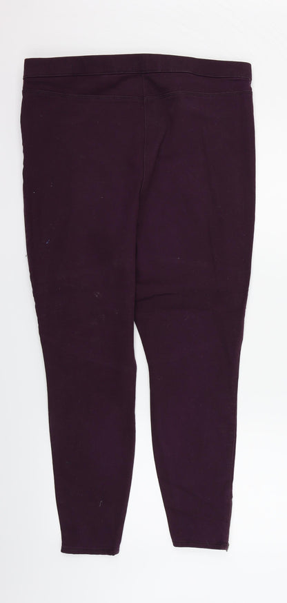 Womens UK Size 16 Papaya Regular Fit  Purple Trousers