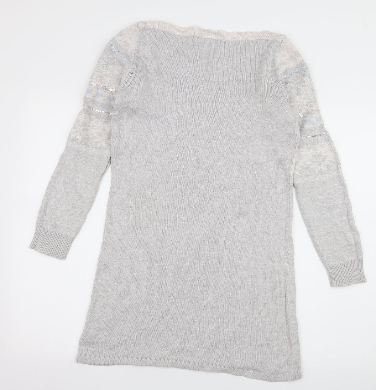 George Womens Grey Striped Knit Pullover Jumper Size 12