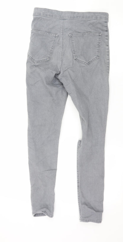 Topshop Womens Grey  Denim Skinny Jeans Size 28 in L26 in