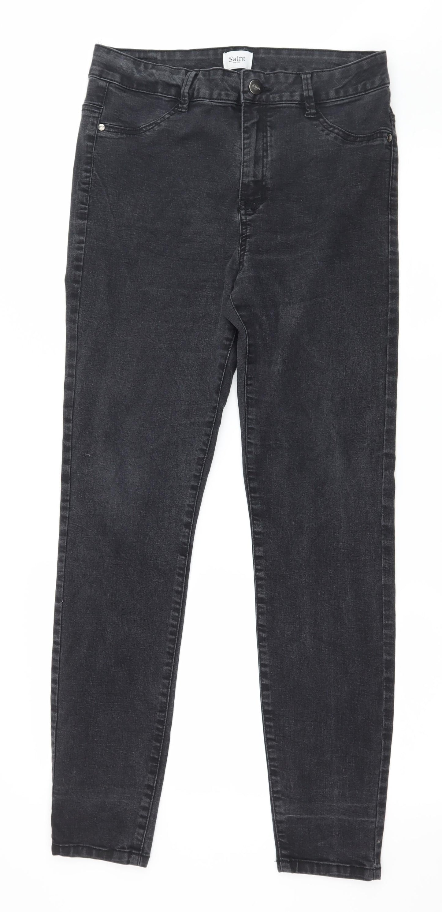 Saint Tropez Womens Grey  Denim Skinny Jeans Size 32 in L30 in