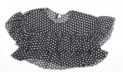 Divided by H&M Womens Beige Polka Dot  Basic Blouse Size 10