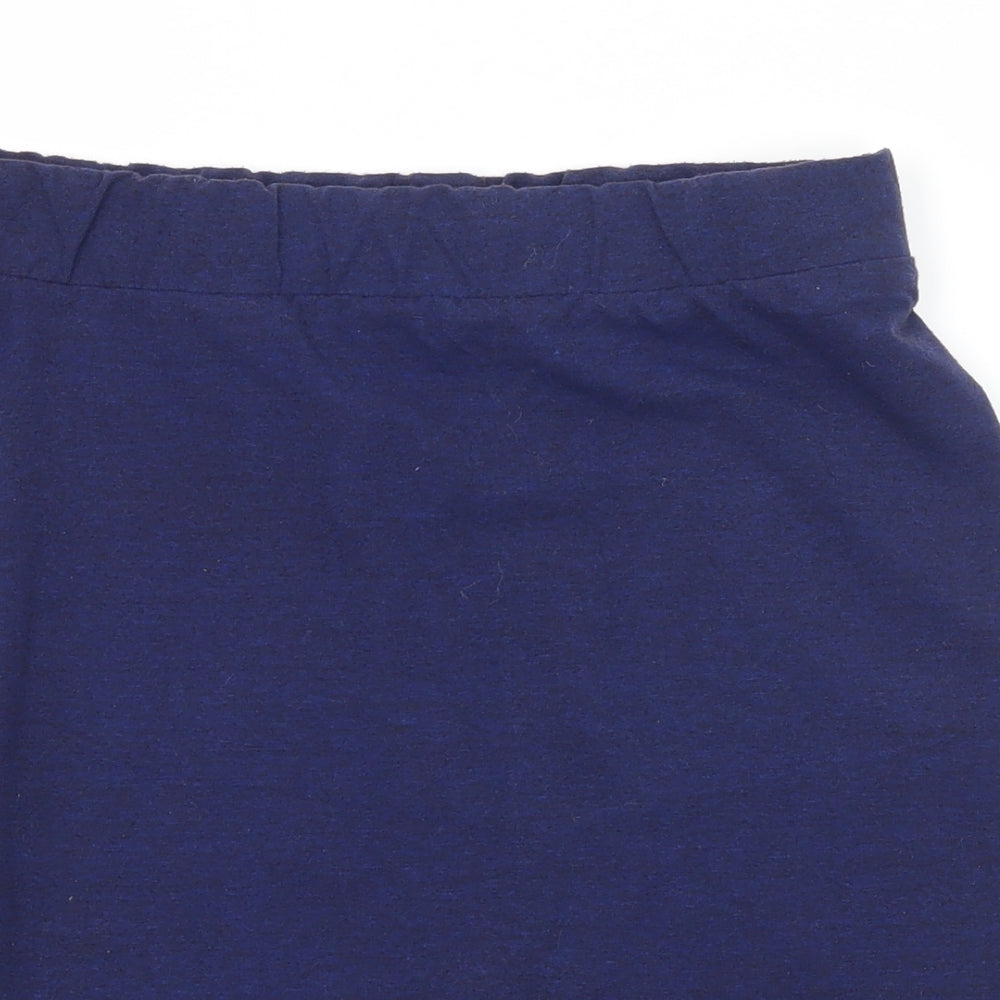 H&M Womens Blue  Jersey A-Line Skirt Size S
