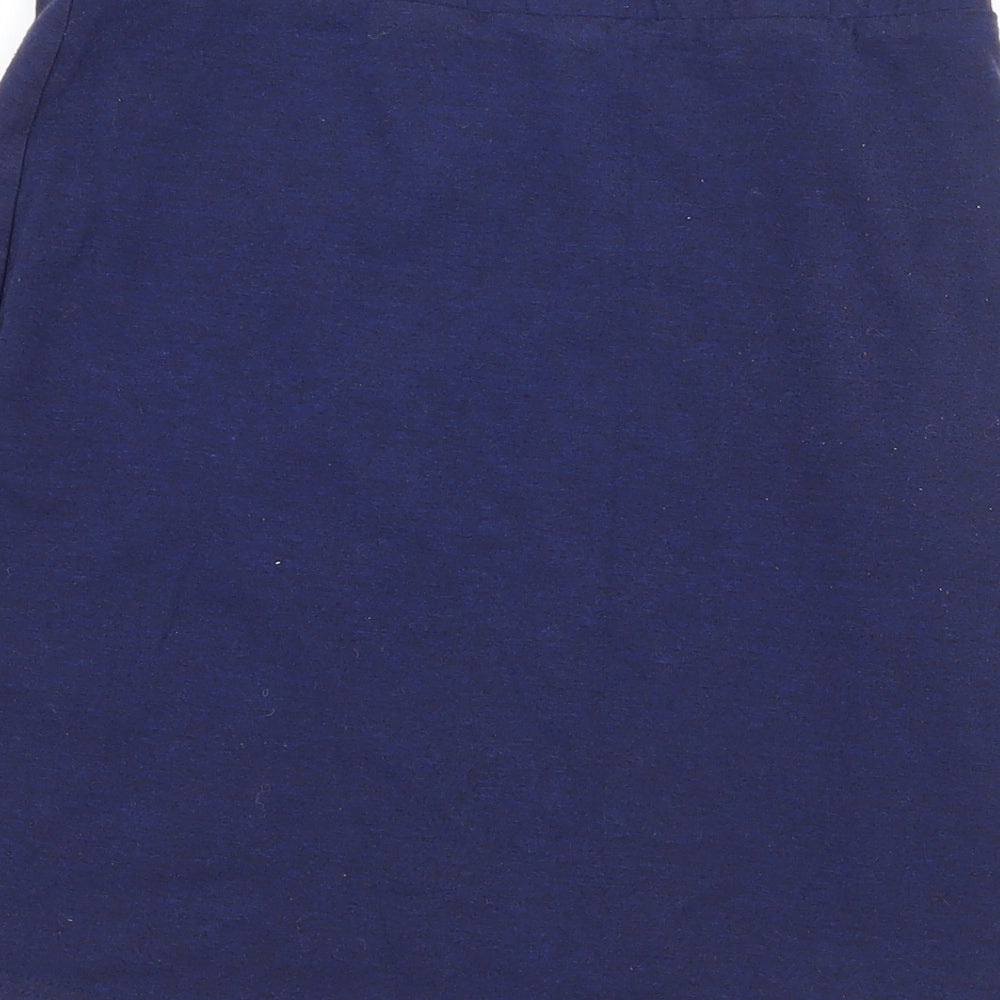 H&M Womens Blue  Jersey A-Line Skirt Size S