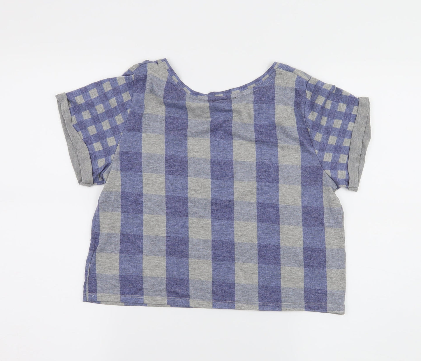 Womens UK Size 6 Topshop Blue Basic T-Shirt