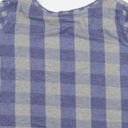 Womens UK Size 6 Topshop Blue Basic T-Shirt