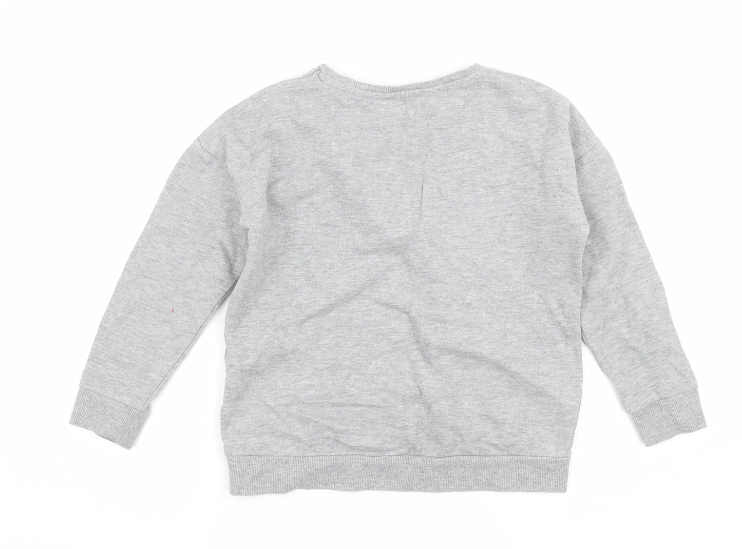Blue Zoo Girls Grey  Jersey Pullover Sweatshirt Size 7-8 Years  - Happily Ever After