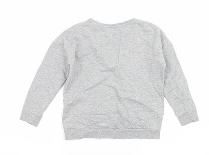 Blue Zoo Girls Grey  Jersey Pullover Sweatshirt Size 7-8 Years  - Happily Ever After