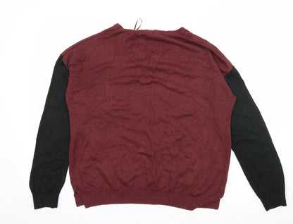 George Womens Red  Knit Pullover Jumper Size 14