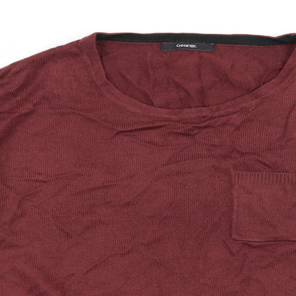 George Womens Red  Knit Pullover Jumper Size 14