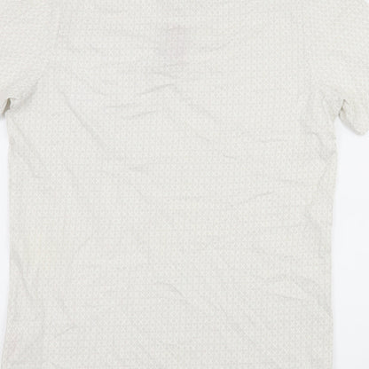 EN:TT Mens Grey Geometric Jersey  Polo Size S