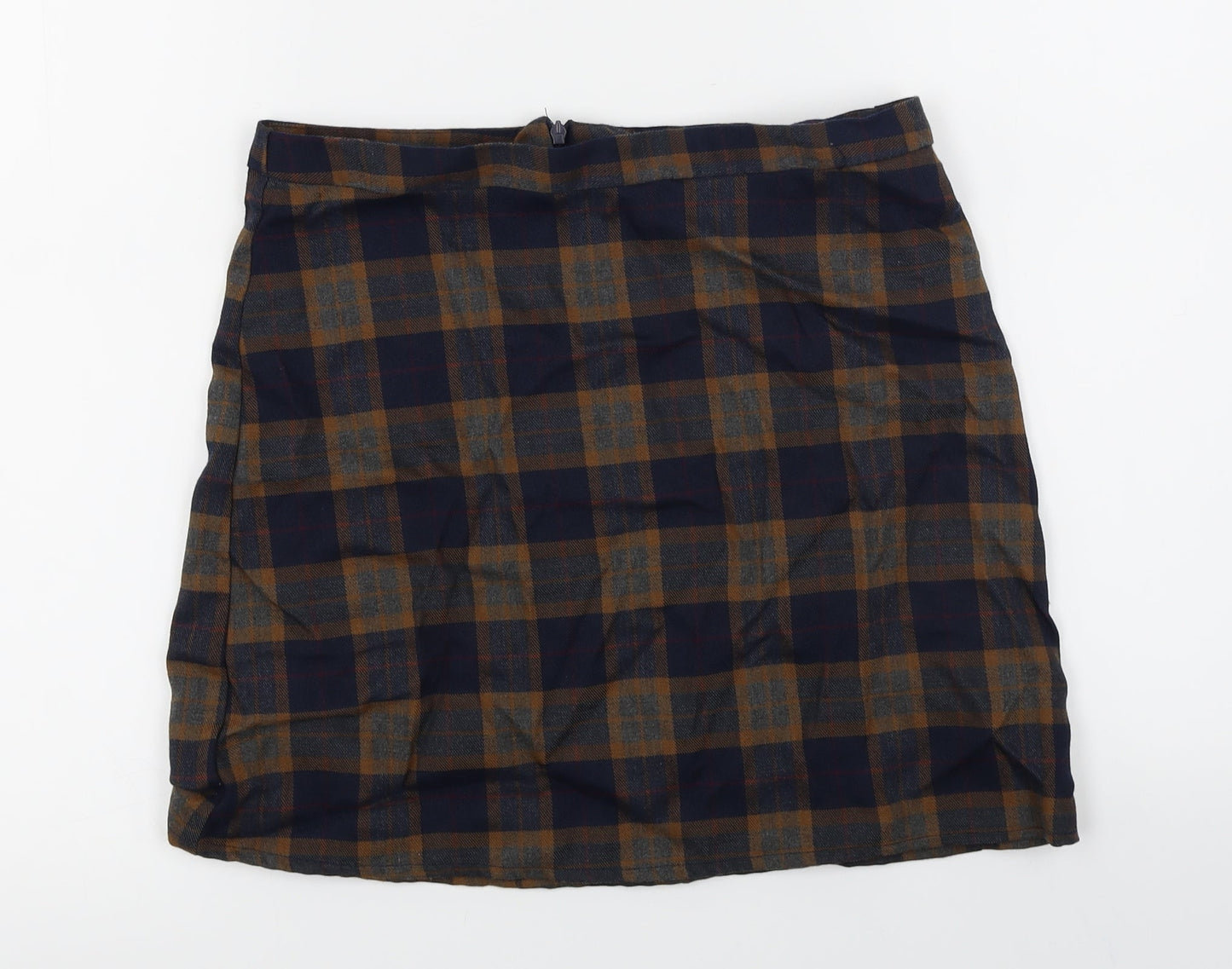 Primark  Womens Blue Check  A-Line Skirt Size 10