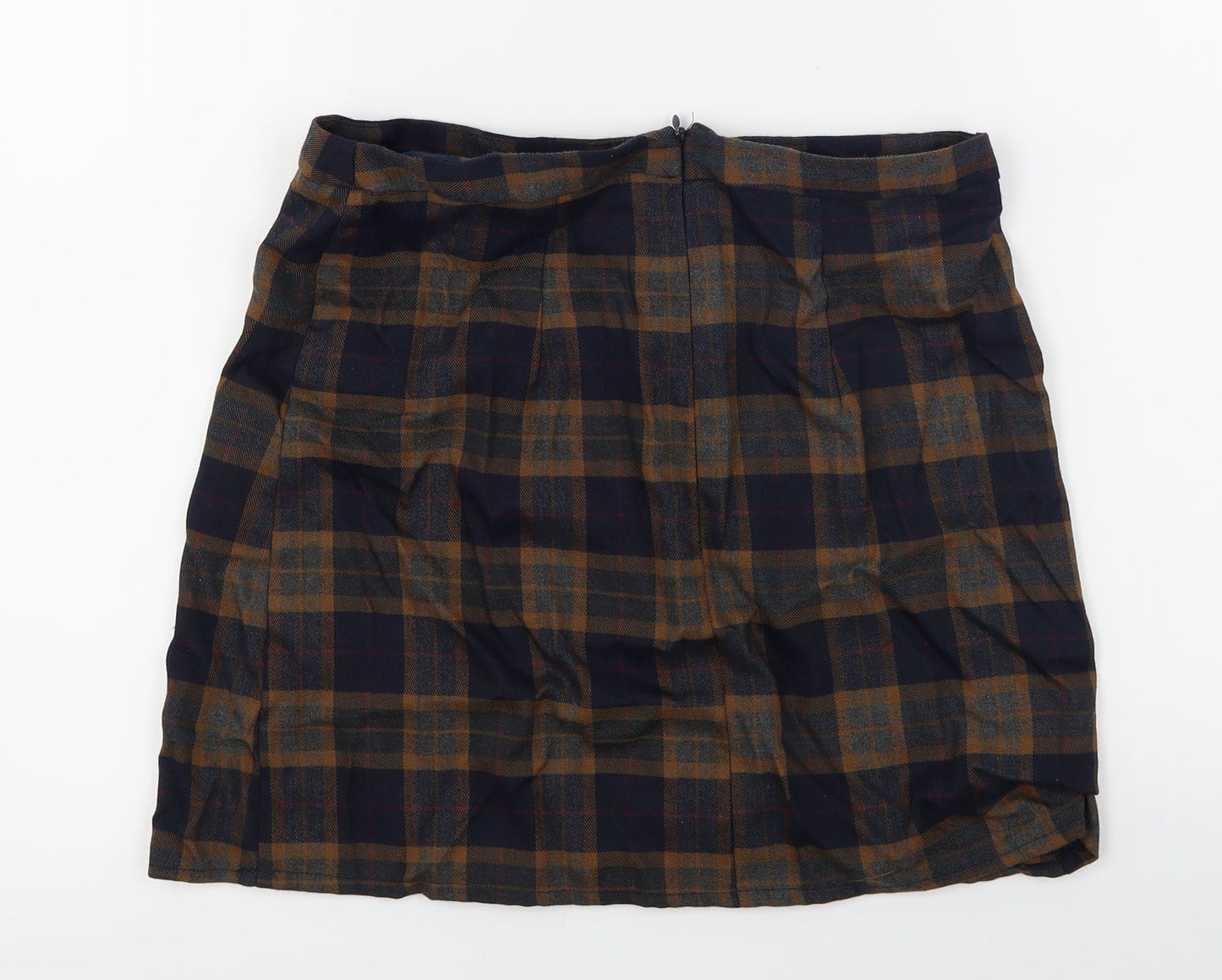 Primark  Womens Blue Check  A-Line Skirt Size 10