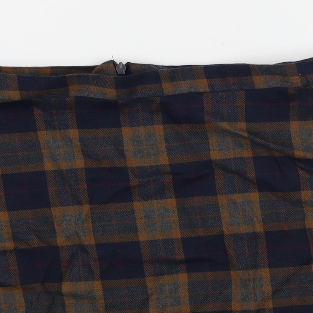 Primark  Womens Blue Check  A-Line Skirt Size 10