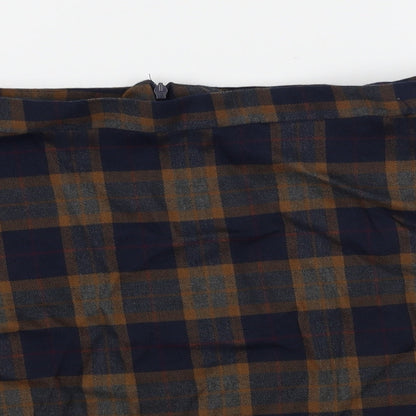 Primark  Womens Blue Check  A-Line Skirt Size 10